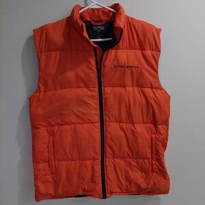 Ralph Lauren Polo Jeans Co Down Vest Boys Sz XL 20 Orange Duck Down
